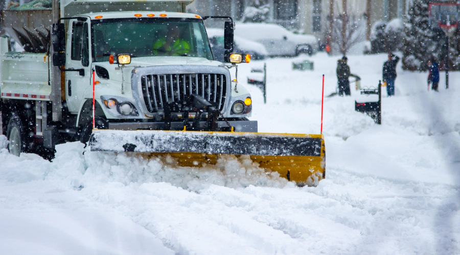 truck removing snow